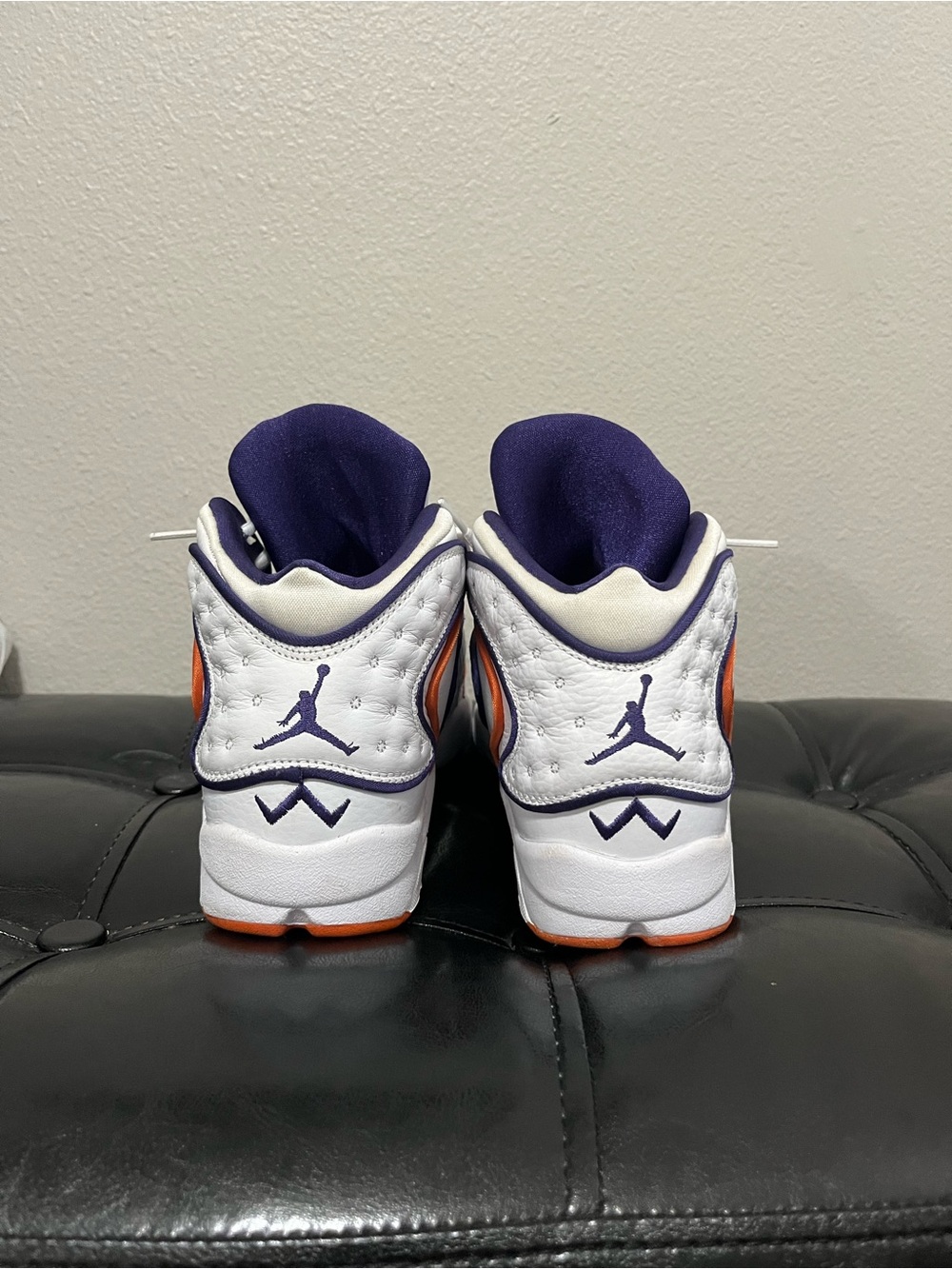 Jordan OG White Shoes with Purple and Orange Accents - Picture 5 of 6